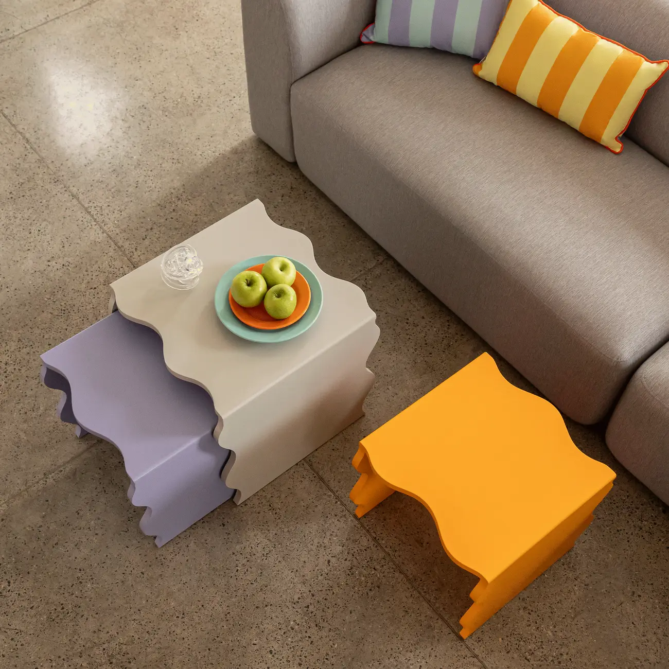 MESA LATERAL CONJUNTO COM 2 PEÇAS BLOBS - FLANDRES/SORBET DE MANGA - Foto 18