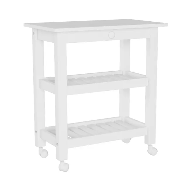 CARRINHO 1 GAVETA 73 CM X 42 CM MEET COMPAC - BRANCO/BRANCO - Foto 2