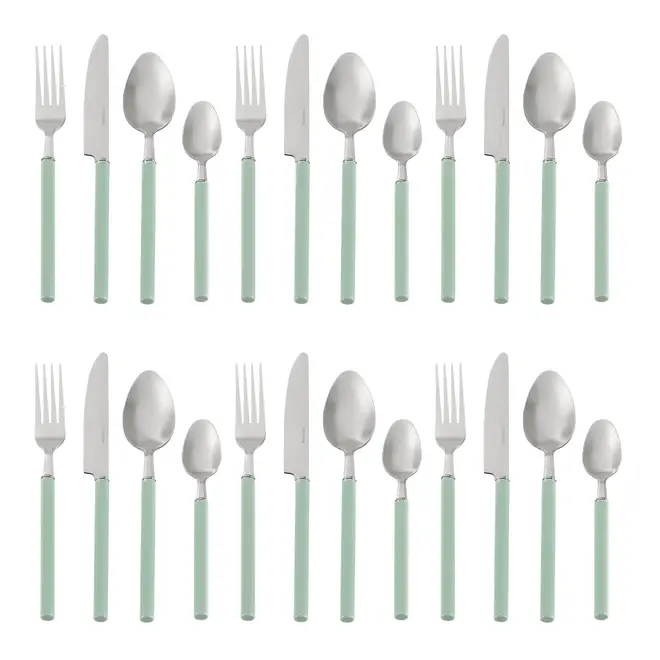 FAQUEIRO 24 PEÇAS PARA 6 PESSOAS BELLIE - SÁLVIA/INOX - Foto 3
