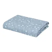 LENÇOL COM ELÁSTICO SOLTEIRO 88 CM X 1,88 M X 30 CM DELICADÊ CADÊ - BLEU CENDRÉ/OFF WHITE - Foto 2
