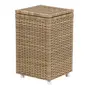 CESTO PARA ROUPA COM RODINHAS 35 CM X 35 CM X 57 CM ENREDO - BEGE - Foto 4