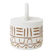 CAIXA 15 CM X 15 CM X 20 CM LIWALE - BRANCO/CANELA DO CEILÃO - Foto 3