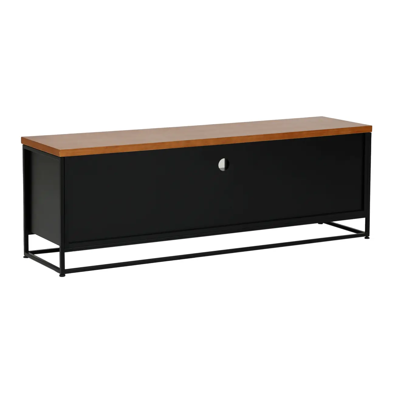 RACK 2 PORTAS 1,40 M X 35 CM SHELVES - PRETO/NOZES - Foto 6