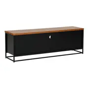 RACK 2 PORTAS 1,40 M X 35 CM SHELVES - PRETO/NOZES - Foto 6