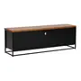 RACK 2 PORTAS 1,40 M X 35 CM SHELVES - PRETO/NOZES - Foto 6