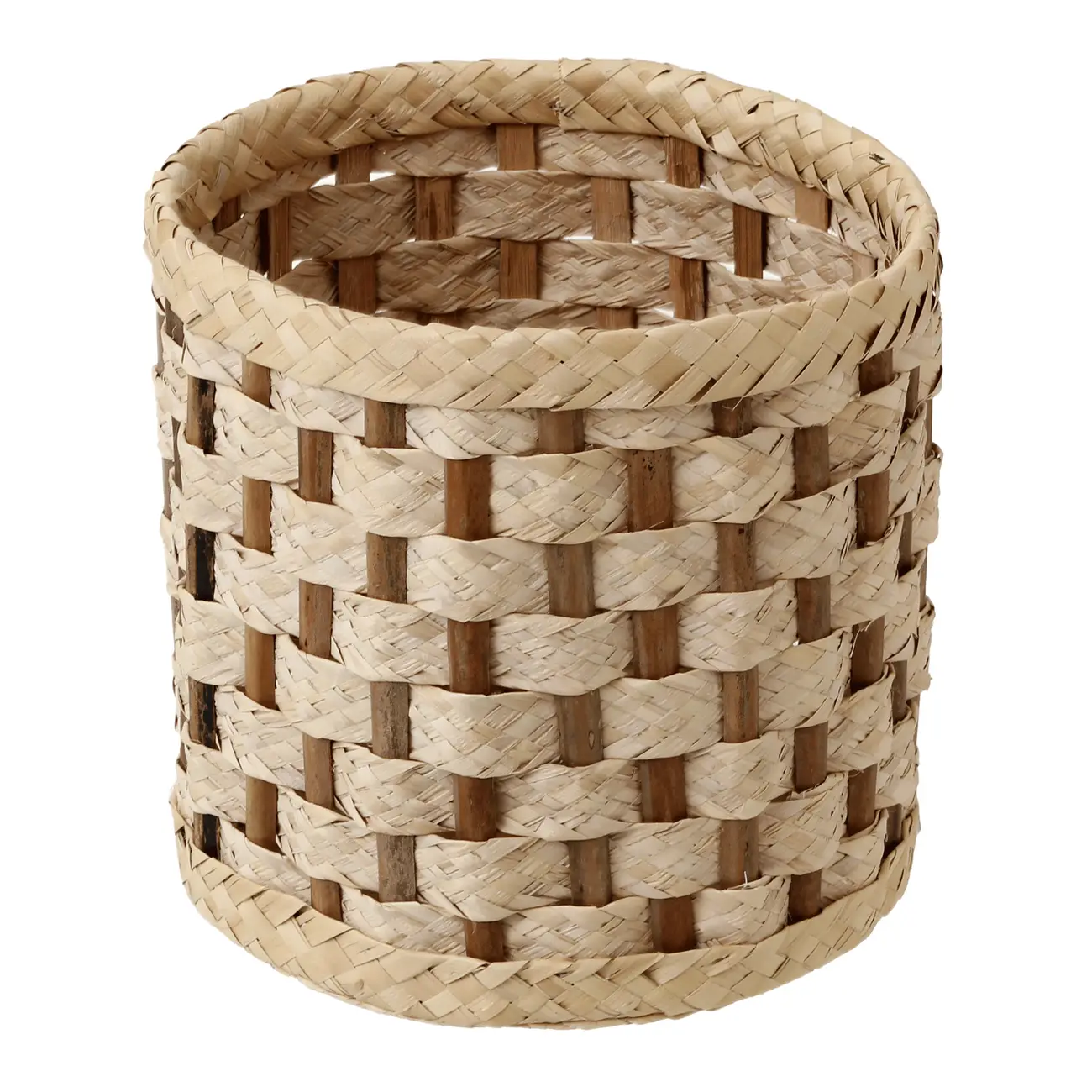 CESTO 28 CM X 28 CM X 28 CM PAJEÚ - FIBRA CLARA/FIBRA CASTANHA - Foto 3