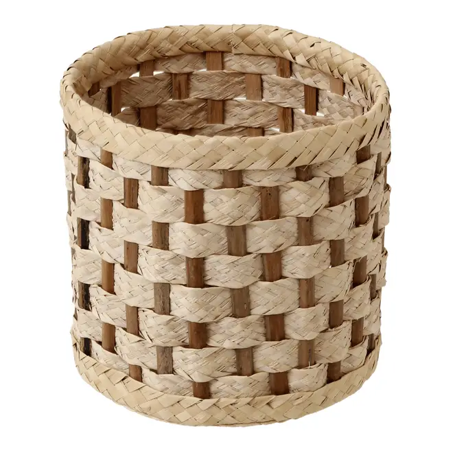 CESTO 28 CM X 28 CM X 28 CM PAJEÚ - FIBRA CLARA/FIBRA CASTANHA - Foto 3