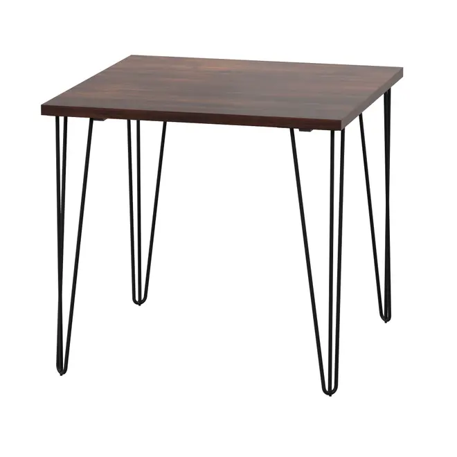 MESA DE JANTAR MESA 80 CM X 80 CM ZAHARA - PRETO/NOZES RÚSTICO - Foto 29
