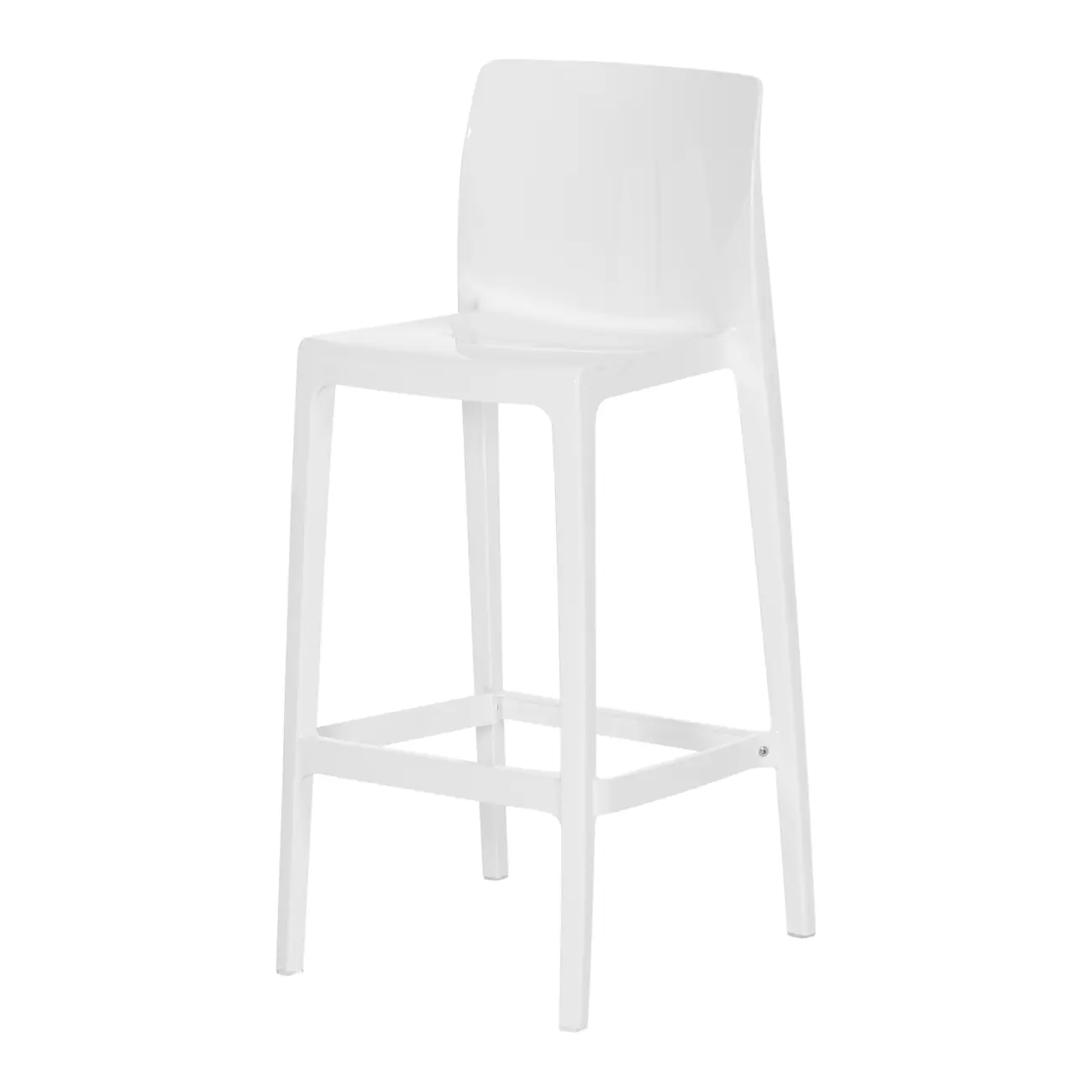 BANQUETA EMPILHÁVEL ALTO VITRALI - BRANCO BRILHANTE - Foto 1