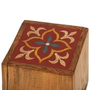 TIRADENTES ADORNO MESA | BANQUETA 2VRD - AMÊNDOA/MULTICOR - Foto 2