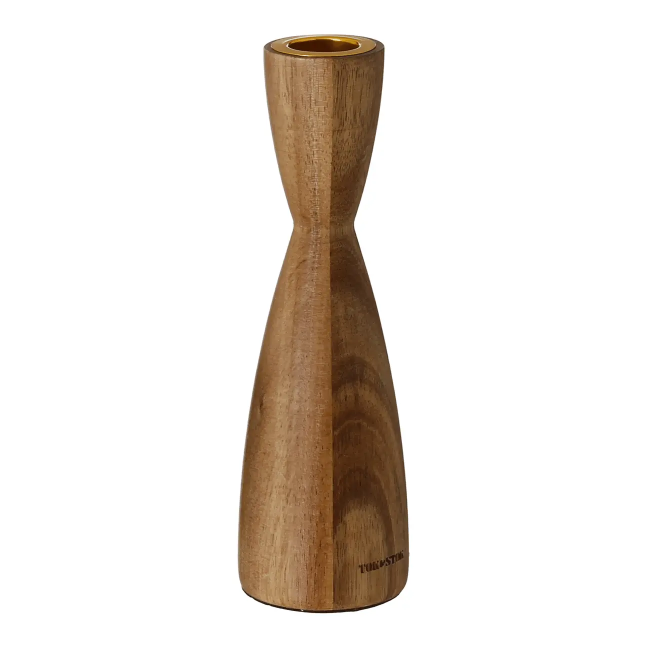 SUPORTE VELA/CASTIÇAL 17 CM ACÁCIA - ACÁCIA/OURO - Foto 3