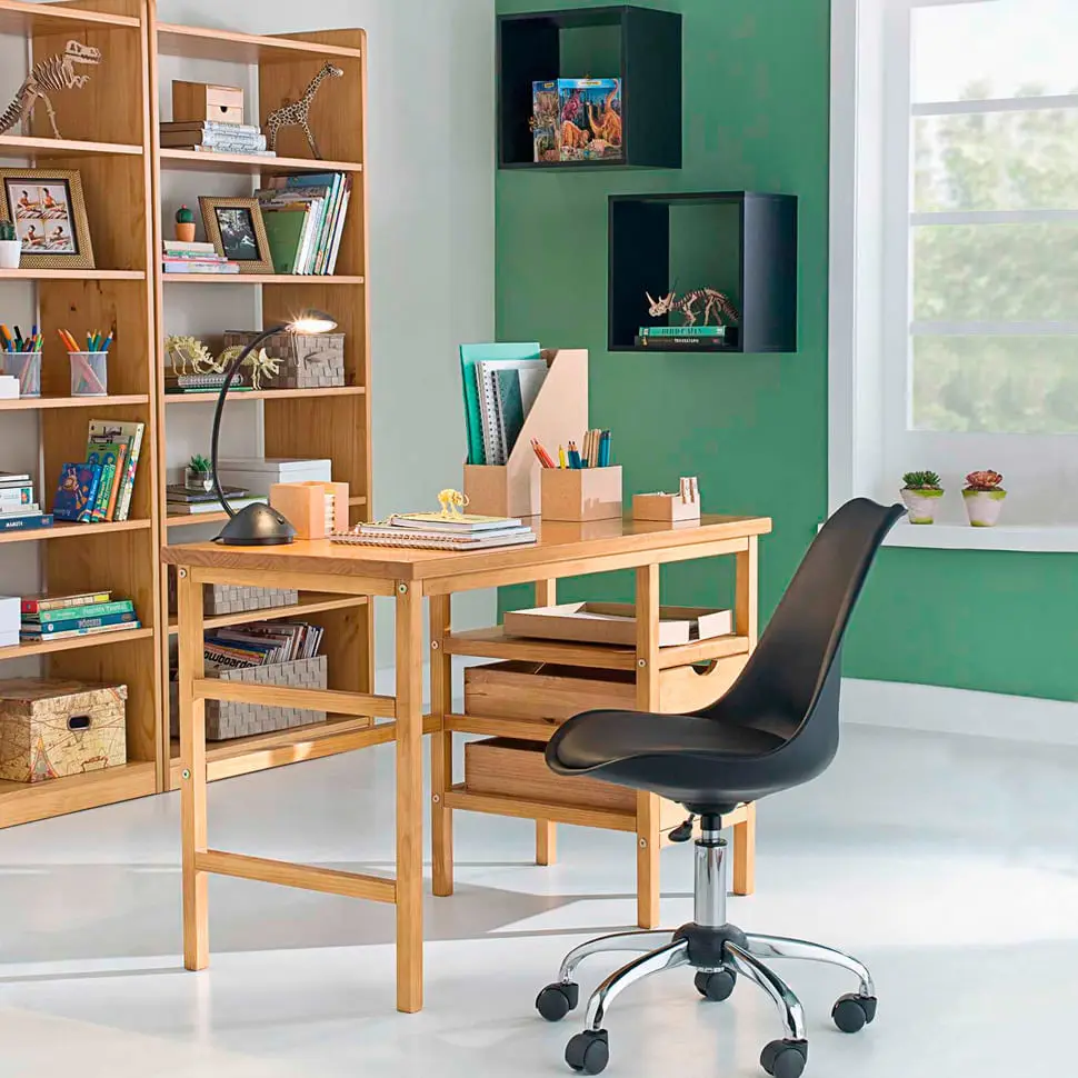 SKED CADEIRA HOME OFFICE - CROMADO/PRETO - Foto 6