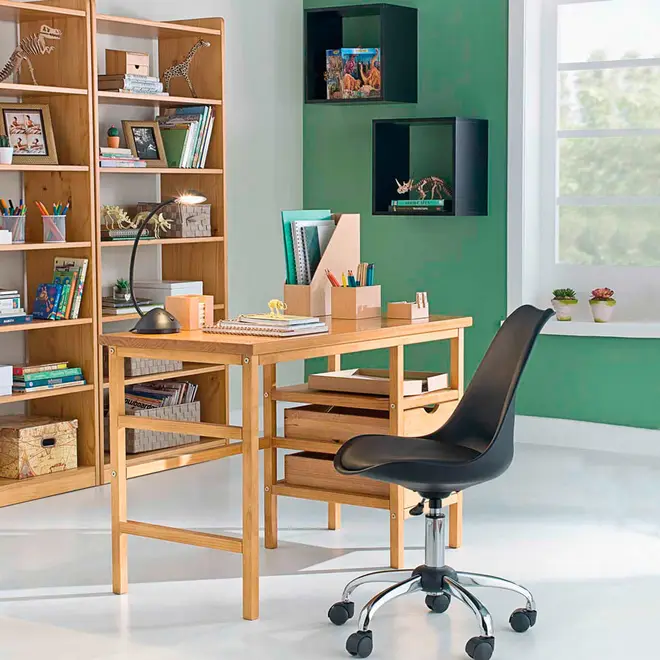 SKED CADEIRA HOME OFFICE - CROMADO/PRETO - Foto 6