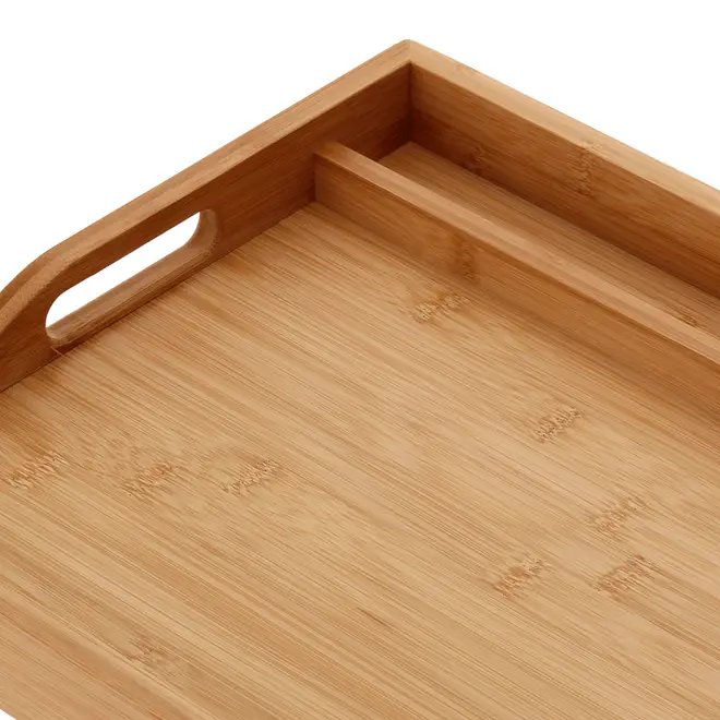 BANDEJA COM PÉ 50 CM X 30 CM BAMBOO - BAMBU - Foto 8