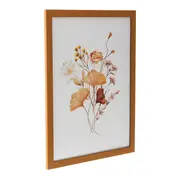 QUADRO 32 CM X 42 CM BROWN FLOWERS I - AMÊNDOA/MULTICOR - Foto 2