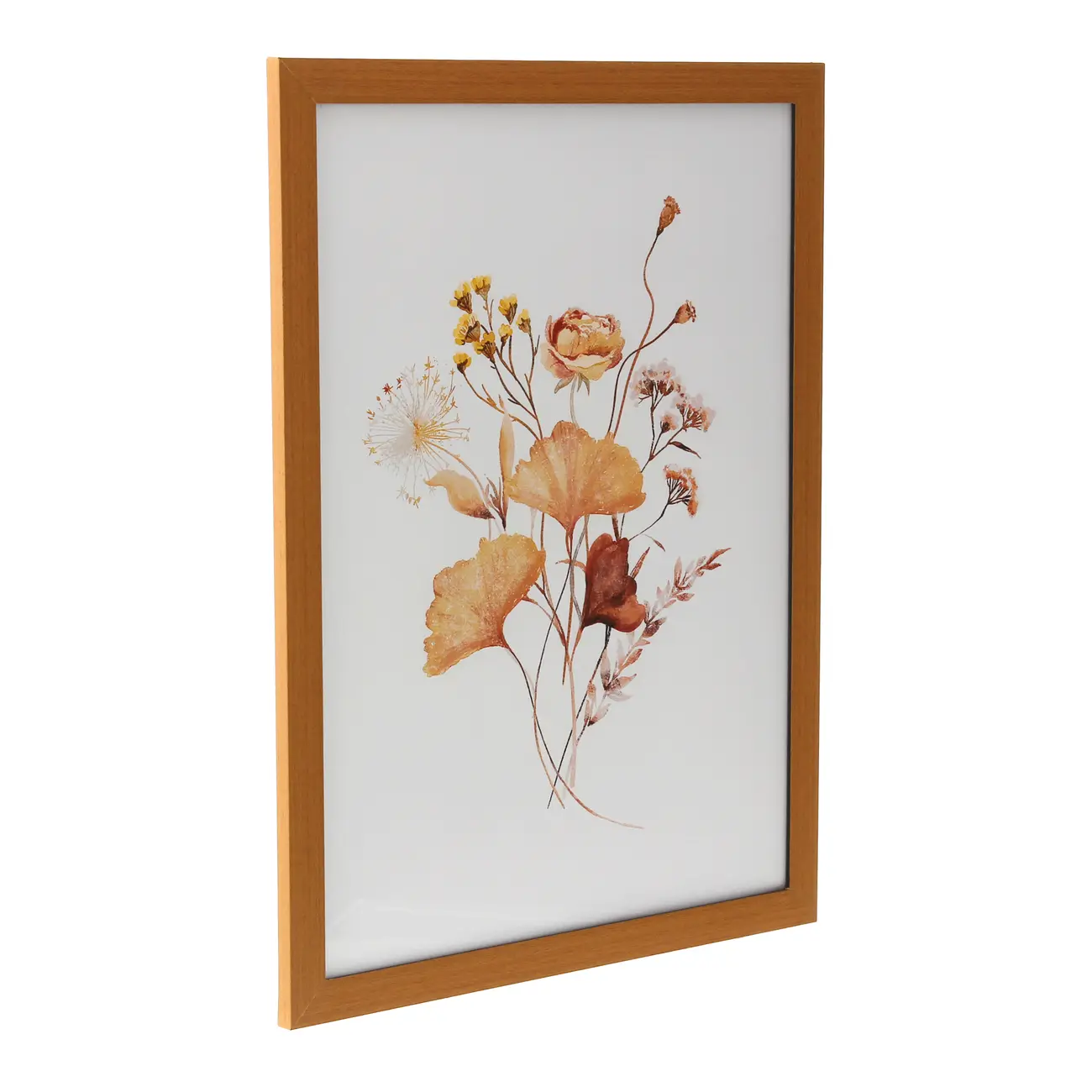 QUADRO 32 CM X 42 CM BROWN FLOWERS I - AMÊNDOA/MULTICOR - Foto 2