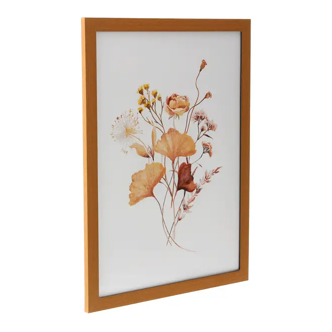 QUADRO 32 CM X 42 CM BROWN FLOWERS I - AMÊNDOA/MULTICOR - Foto 2