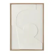 QUADRO I 50 CM X 70 CM TEXTURE DIMENSIONS - MADEIRA/BRANCO - Foto 1
