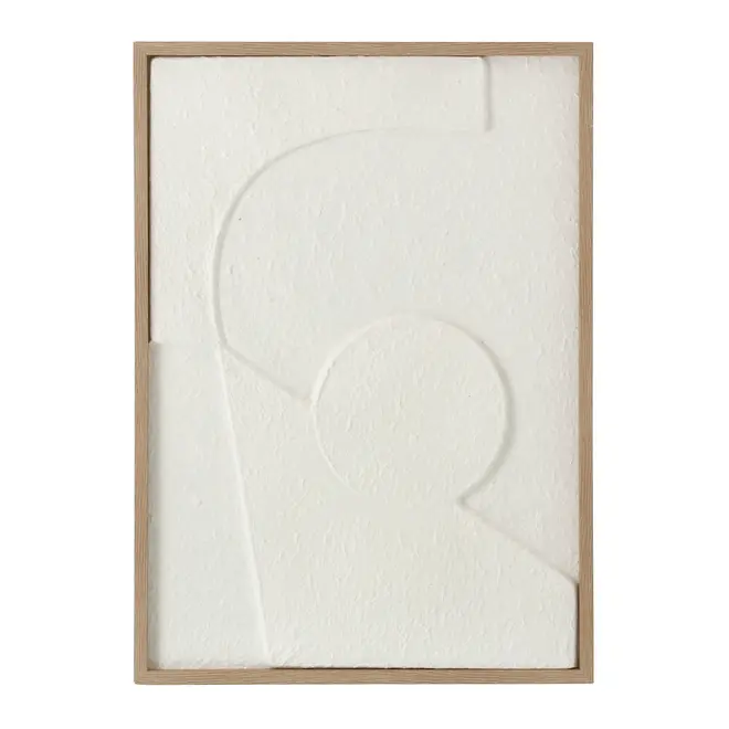QUADRO I 50 CM X 70 CM TEXTURE DIMENSIONS - MADEIRA/BRANCO - Foto 1