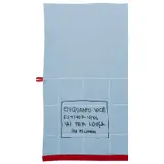 PANO DE PRATO IDA - VAI TER LOUÇA - AZUL CLARO/VERMELHO - Foto 2