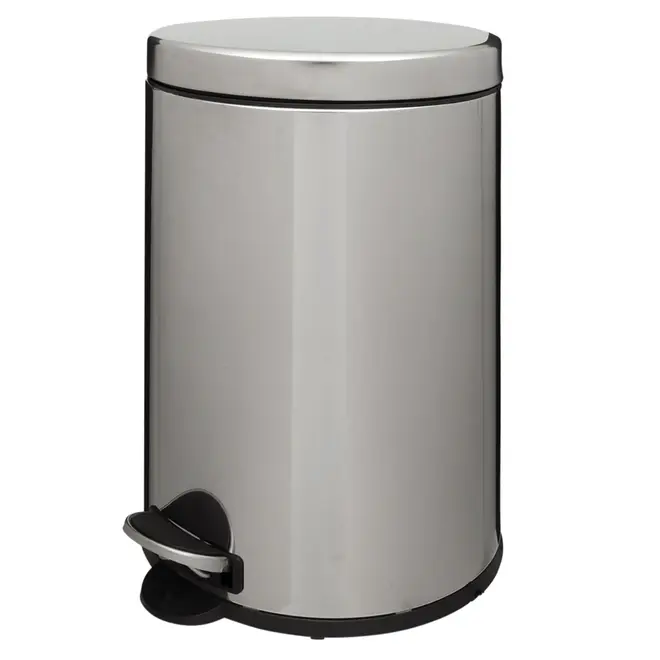 LIXEIRA COM PEDAL 20 L HOYT - INOX/PRETO - Foto 6
