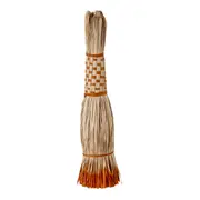 VASSOURA DECORATIVA ACARI - FIBRA CLARA/LARANJA - Foto 1