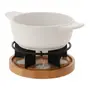 KIT PARA FONDUE 12 PEÇAS SKILIN - BRANCO/BAMBU - Foto 3