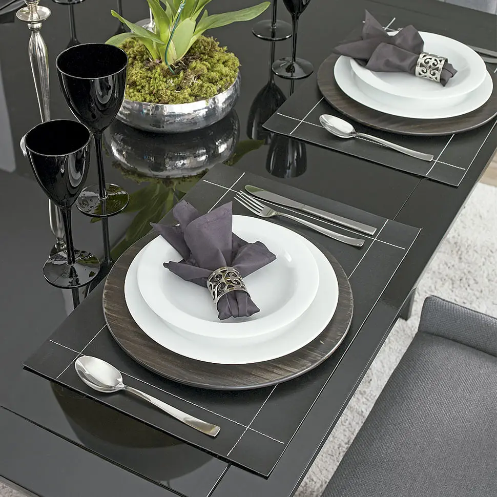 LUGAR AMERICANO 48 CM X 33 CM CHAT SLIM - CORSIN PRETO - Foto 4
