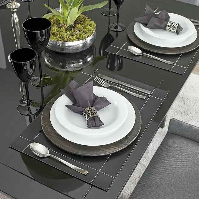 LUGAR AMERICANO 48 CM X 33 CM CHAT SLIM - CORSIN PRETO - Foto 4