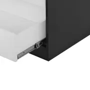 GUARDA-ROUPA DE CASAL 2 PORTAS DE CORRER 180 NOVILE - PRETO/BRANCO - Foto 5