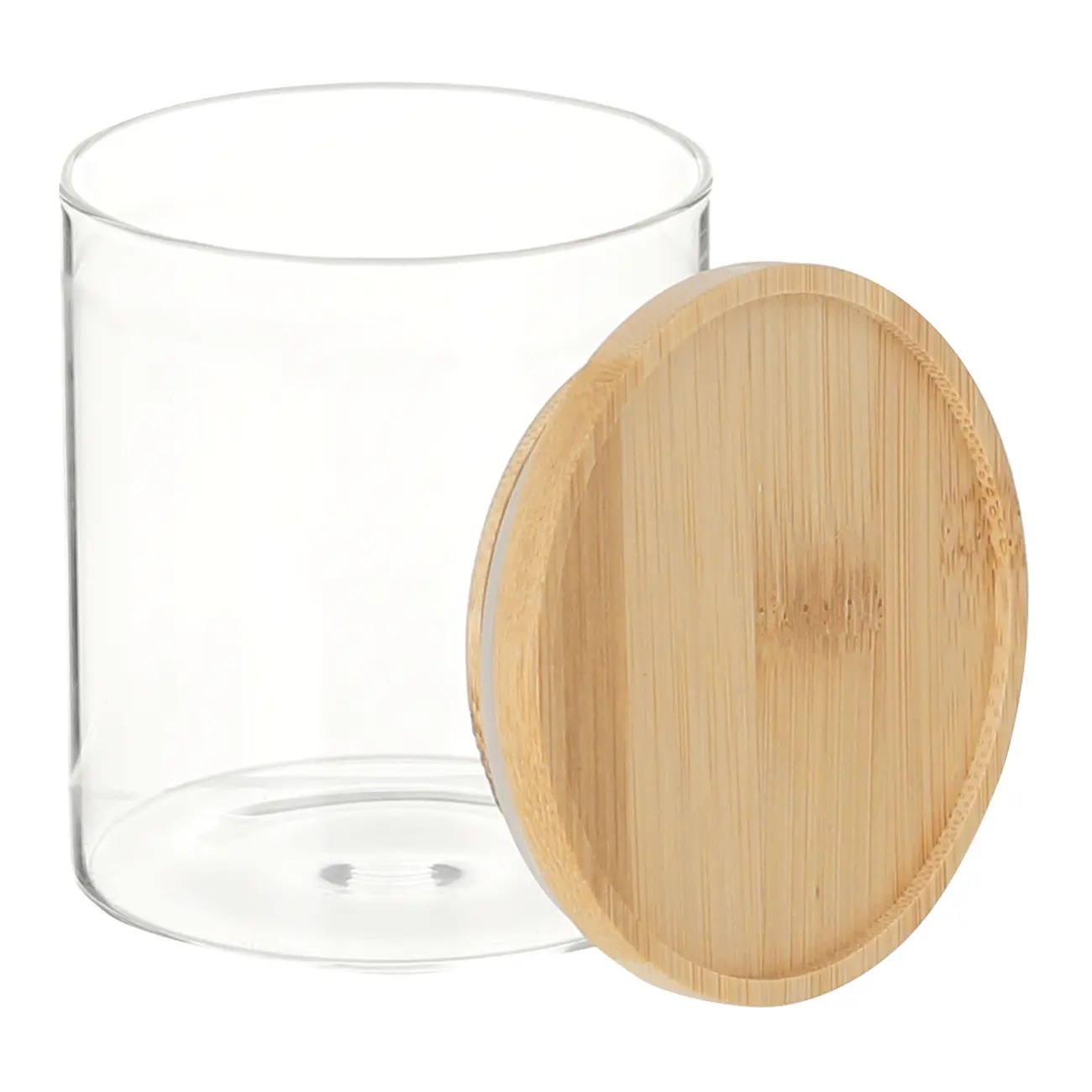 POTE REDONDO 400 ML BAMBOO BORUS - INCOLOR/BAMBU - Foto 2