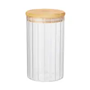 POTE HERMÉTICO 750 ML STRICES - INCOLOR/BAMBU - Foto 1
