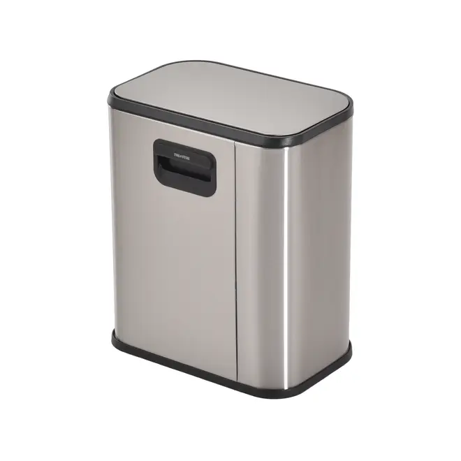 LIXEIRA 5 L LEXING - INOX/PRETO - Foto 5