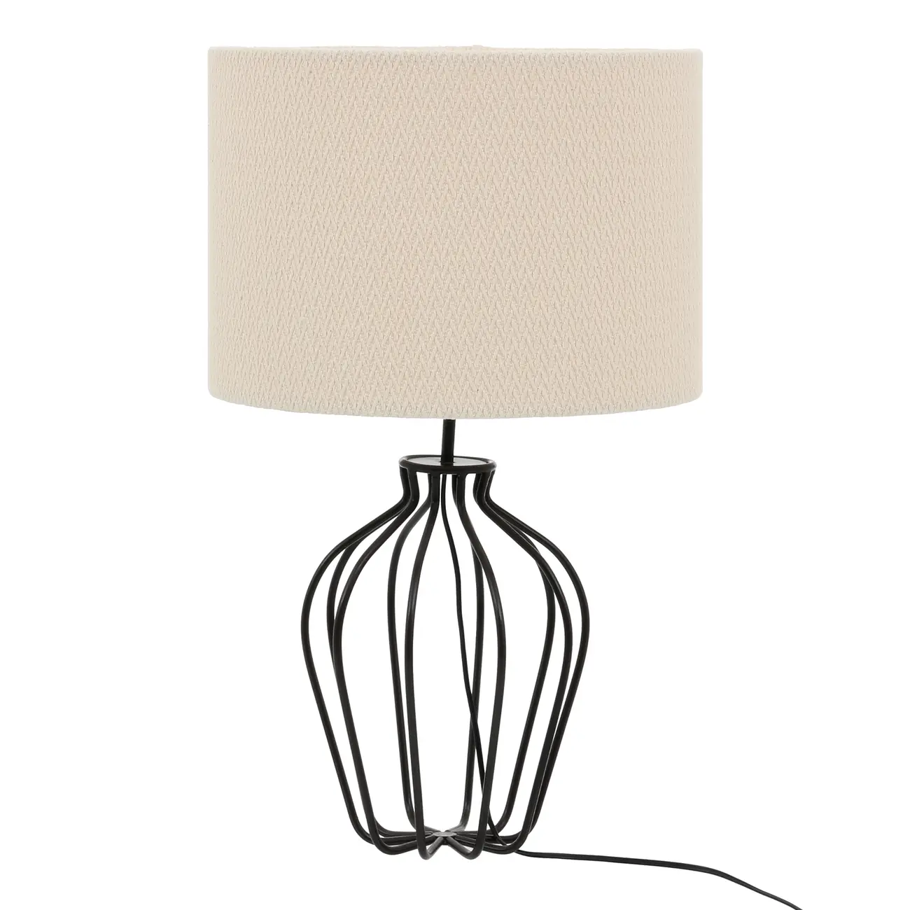 LUMINÁRIA DE MESA ANFORA C/CUP CHEVRON - CASTANHO/NATURAL - Foto 2