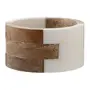 ARGOLA PARA GUARDANAPO CONJUNTO COM 2 PEÇAS MANGO - CASTANHO/OFF WHITE - Foto 4
