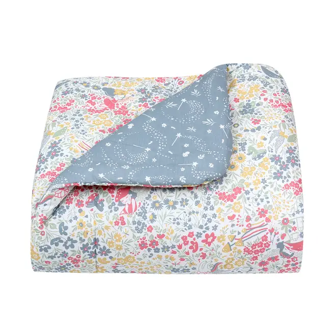 EDREDOM JÚNIOR INFANTIL 1,60 M X 1,90 M DELICADÊ CADÊ - PÂTISSERIE À LA FRAMBOISE/ BLEU CENDRÉ - Foto 5
