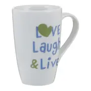 CANECA 400 ML LOVE L&L - BRANCO/SÁLVIA - Foto 2