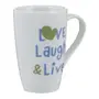 CANECA 400 ML LOVE L&L - BRANCO/SÁLVIA - Foto 2