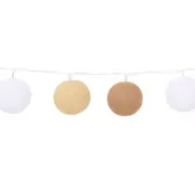 CORDÃO LUMINOSO 20 LEDS 127V ESFERA - BRANCO/BEGE - Foto 3