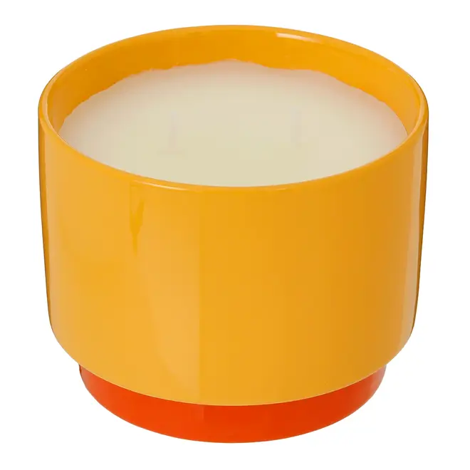 VELA POTE 9 CM FESTA DAS LUZES - SORBET DE MANGA/LARANJA LED - Foto 3