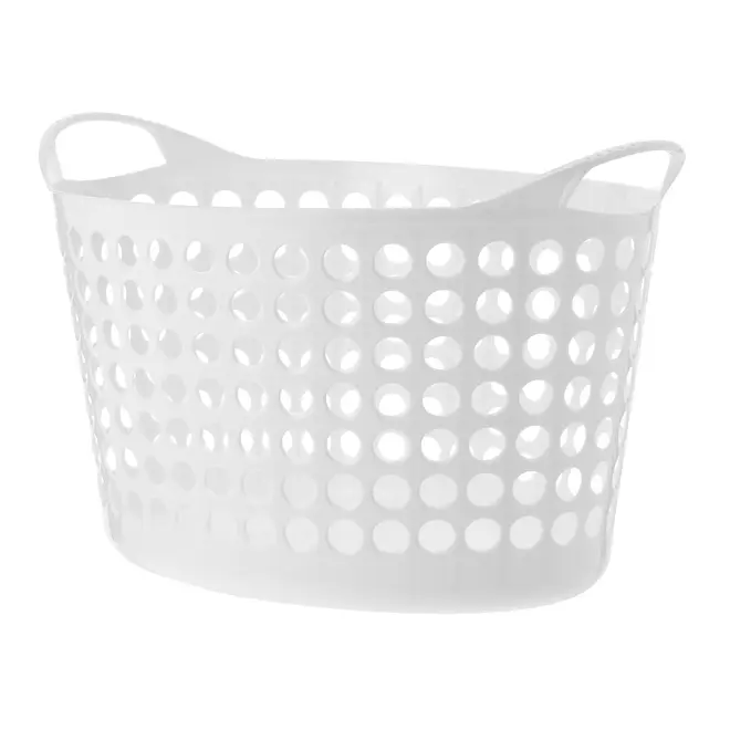 CESTO OVAL 59 CM X 30 CM X 34 CM DRYFULL - BRANCO - Foto 2