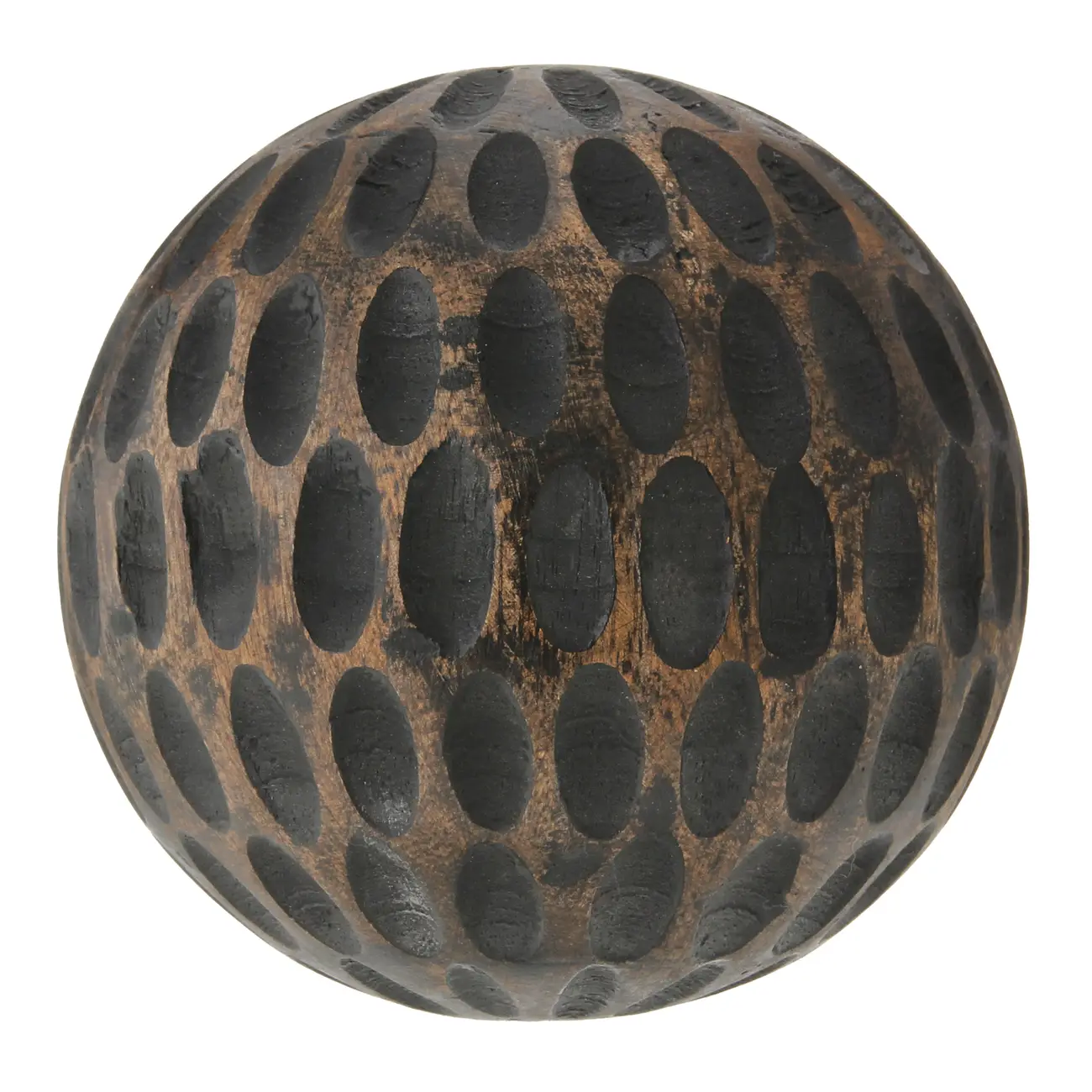 ADORNO MESA BOLA 10 CM TAZAMA - PRETO DESGASTADO - Foto 2