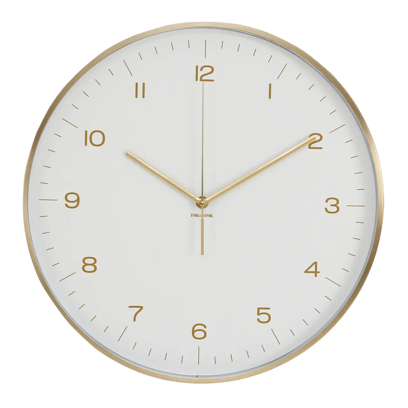 RELÓGIO DE MESA/PAREDE WRIGLEY 40 CM - OURO/BRANCO - Foto 1