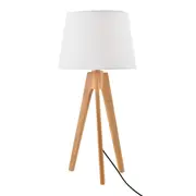 LUMINÁRIA DE MESA GÁVEA C/CÚP P - AMÊNDOA/BRANCO - Foto 1
