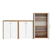 CONJUNTO C/3 ARMARIOS BOSS - OAK TAMMI/BRANCO - Foto 4