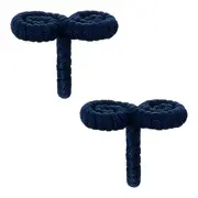 ARGOLA PARA GUARDANAPO CONJUNTO COM 2 PEÇAS ARABESCO - AZUL ESCURO - Foto 2