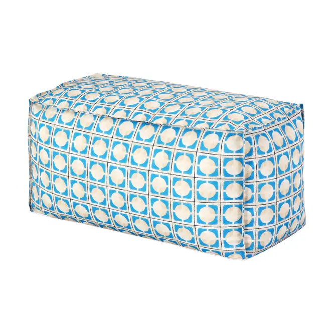 PUFF 90 CM X 45 SAUDADE TROPICAL AZULEJOS - AZUL HISTÓRICO/MULTICOR - Foto 2