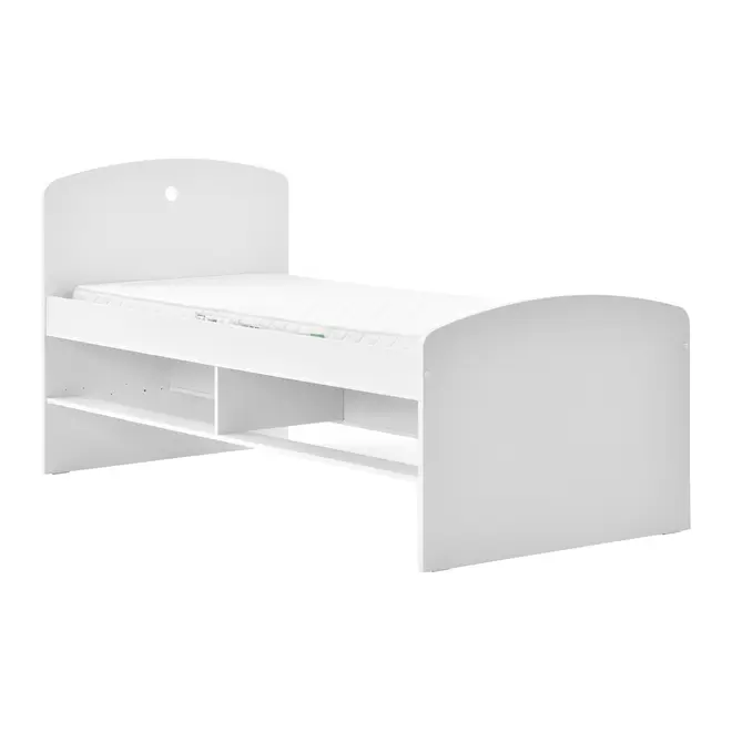 CAMA DE SOLTEIRO COM 2 GAVETAS 88 CM PATCHFLOWER - BRANCO - Foto 3
