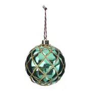 KIT COM 2 PINGENTES BOLAS CORDAS HOHO HOME - ENGLISH GREEN/DOURADO - Foto 2