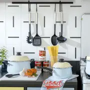 PEGADOR DE MACARRÃO 32 CM ELLIP NYLON - PRETO/INOX - Foto 7